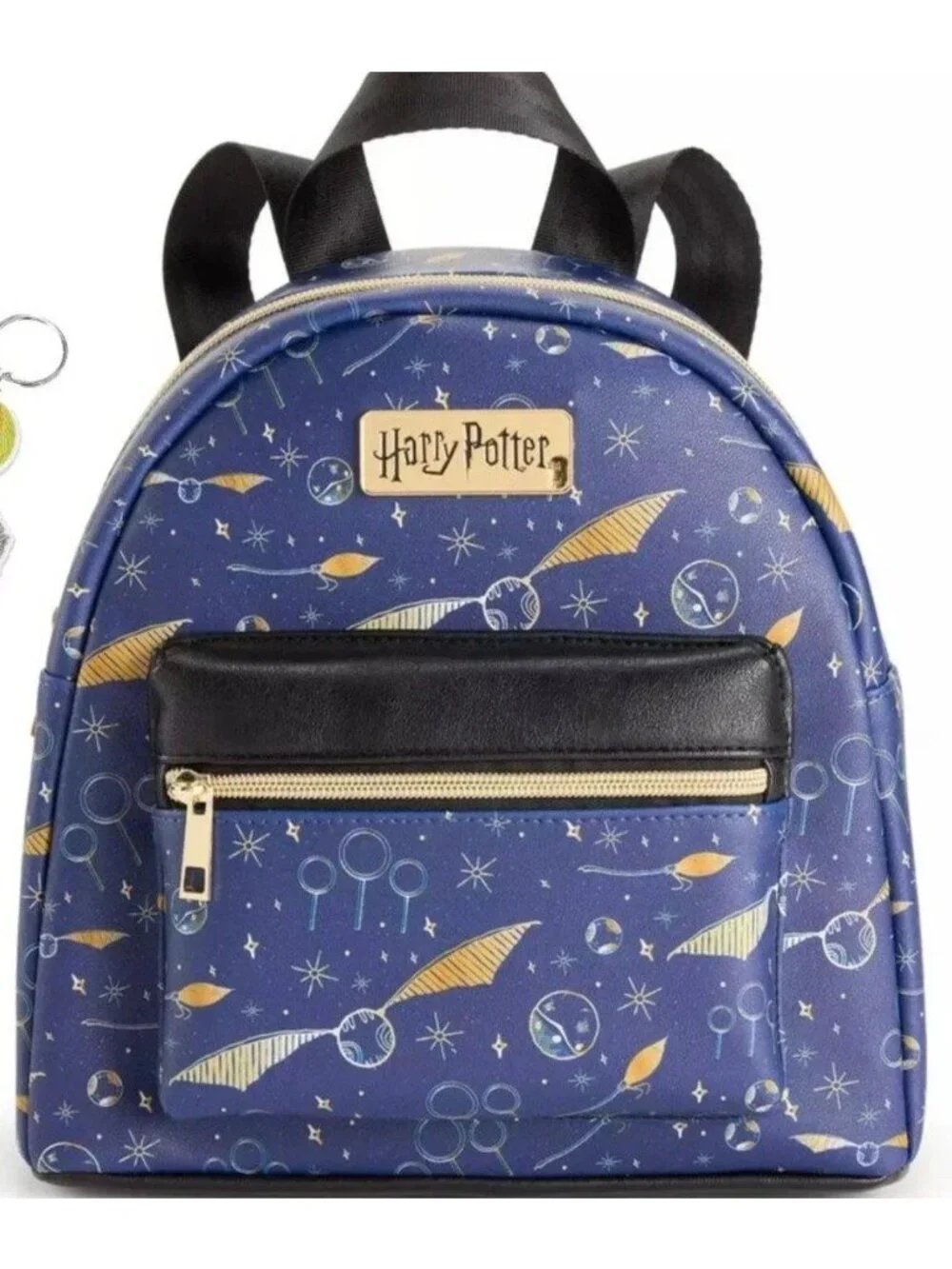 Harry Potter Navy Blue Quidditch Printed Mini Backpack Wizarding World Blue Blac